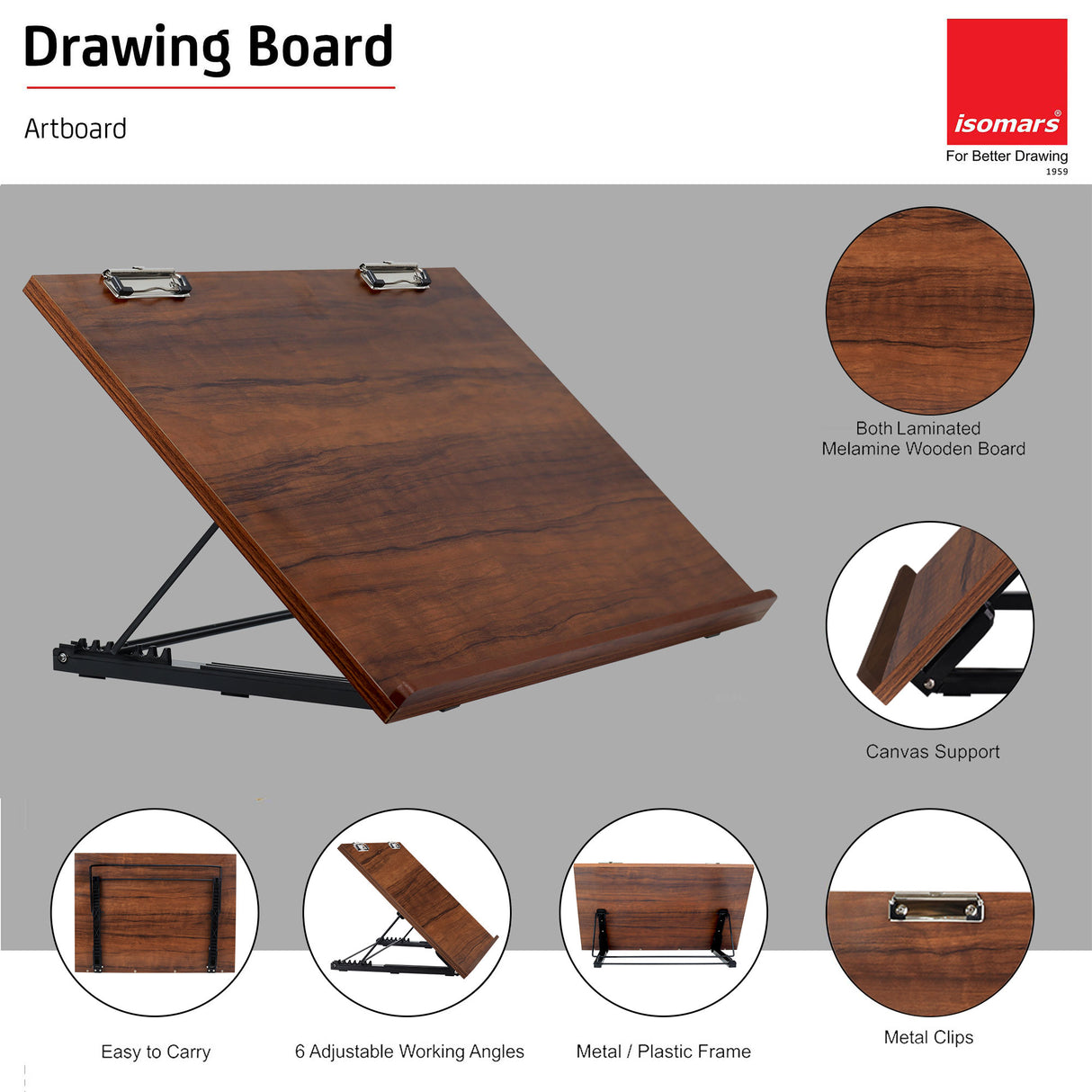 Isomars A3 Drawing Board Artboard | 16"x21" / 40.5x53 cm