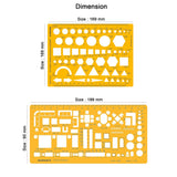 Isomars Designing Templates Combo Set of 11 | Architectural, Engineering & Interior Design Drafting Templates with Broad Scale Ruler for Technical Drawing, CAD Sketching & Planning