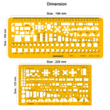 Isomars Designing Templates Combo Set of 11 | Architectural, Engineering & Interior Design Drafting Templates with Broad Scale Ruler for Technical Drawing, CAD Sketching & Planning