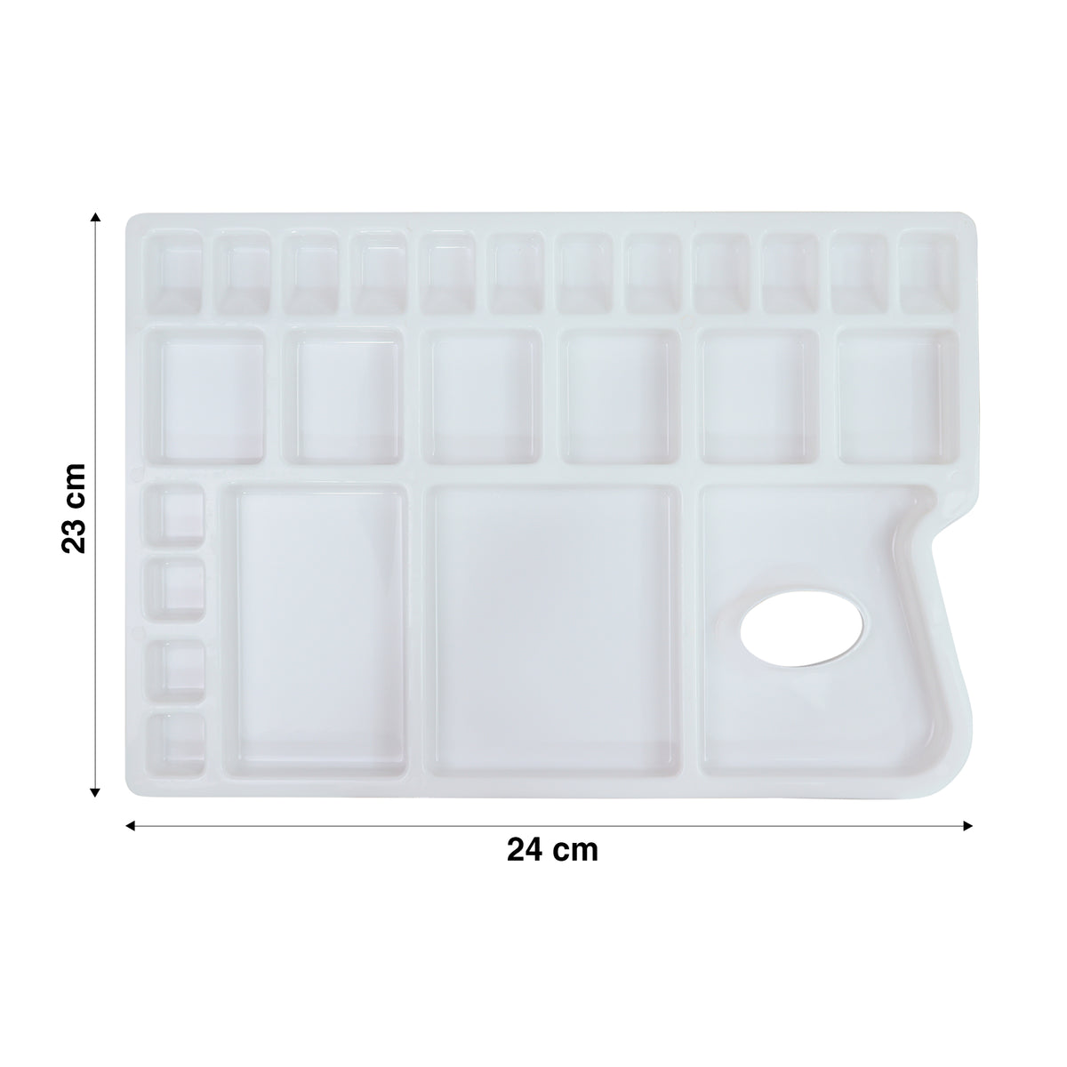 Isomars Artist Colour Palette, 25 Wells, Large Paint Mixing Tray