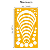 Isomars Circle Radius Template Ruler | Precision Drafting Stencil with Radius Curves R12.5-R60, Circle Templates & Metric Scale | Engineering, Architecture, Technical Drawing & Design Tool (150 x 257 mm)