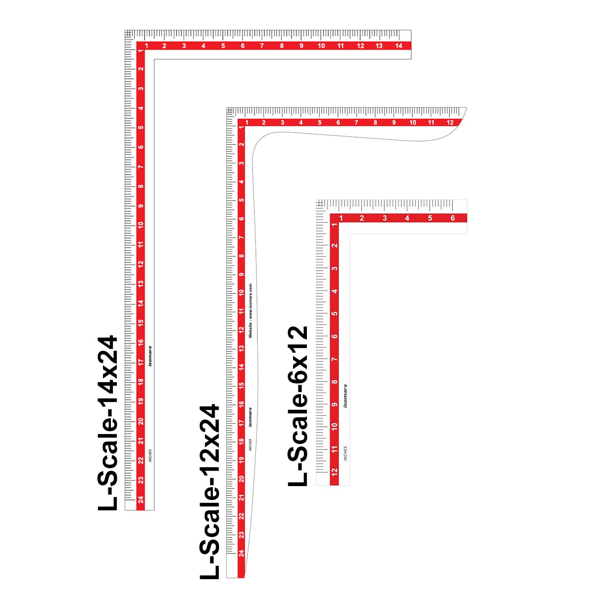 Isomars Fashion Designing Tailoring Scale Set of 8 Rulers