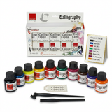 Calligraphy Ink (Set of 10) with FREE Straight and Oblique Holders