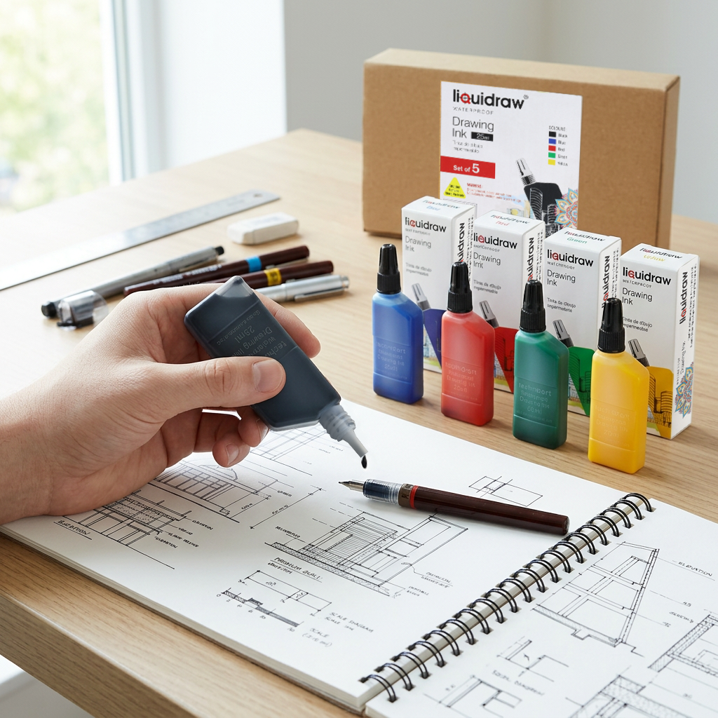 Technical Drawing Pen Ink 25ml | Waterproof High Opacity Ink for Rapidograph Pens, Drafting, Illustration & Calligraphy (Multi Colors)