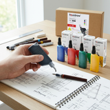 Technical Drawing Pen Ink 25ml | Waterproof High Opacity Ink for Rapidograph Pens, Drafting, Illustration & Calligraphy (Multi Colors)