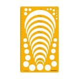 Isomars Circle Radius Template Ruler | Precision Drafting Stencil with Radius Curves R12.5-R60, Circle Templates & Metric Scale | Engineering, Architecture, Technical Drawing & Design Tool (150 x 257 mm)
