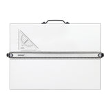 Isomars Professional drafting board with parallel ruler, foldable stand & carry handle for precise technical drawing