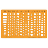Isomars Small Shapes & Designs Drawing Template | Geometric Shapes Drafting Stencil for Art, Craft, Technical Drawing, Architecture, Fashion Design, Engineering & School Projects