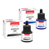 Isomars Acrylic Ink Black & Blue Combo, 35ml Each with Dropper