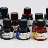 Isomars Fountain Pen Ink Set of 10 Colors, 65ml Each Bottle, Quick Drying, Non-Clogging Formula, Smooth Ink Flow, Vibrant Archival Inks for Fountain Pens, Calligraphy & Writing