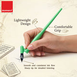 Isomars Calligraphy Pen Set with 2 Holders, 4 Nibs & Plastic Flange for Copperplate, Arabic and Gothic calligraphy