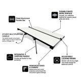Isomars Professional drafting board with parallel ruler, foldable stand & carry handle for precise technical drawing