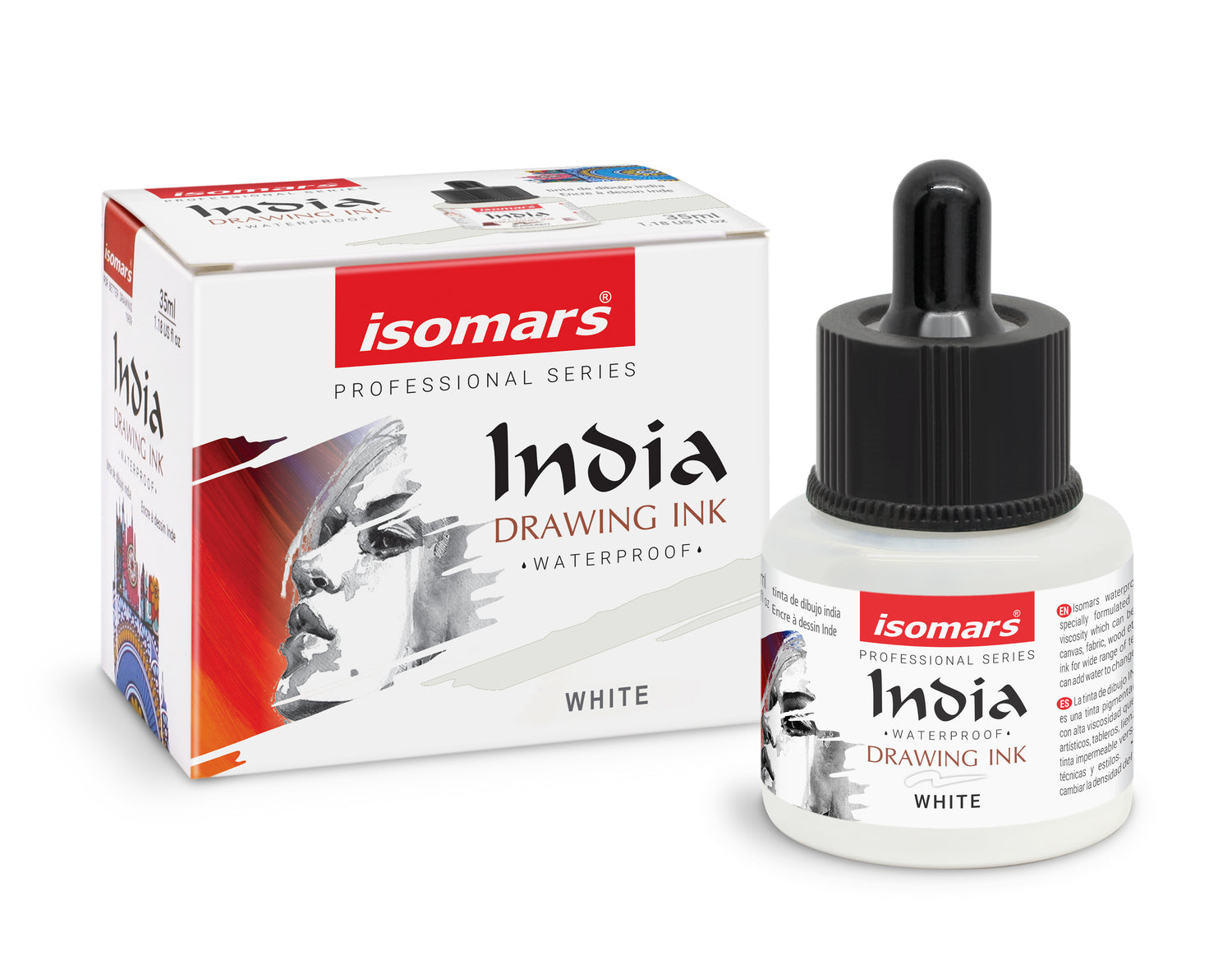 Isomars Waterproof Drawing Ink Set of 6 – 35ml Each (with Dropper) | Suitable for Calligraphy, Art, Technical Drawing, Airbrush Art, Illustration | Fade-Resistant & Quick-Drying