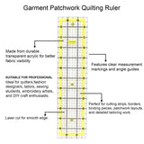 Isomars Quilting Ruler Set of 2 | 3" x 12" & 4.5" x 4.5"