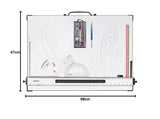 Isomars Drawing and Drafting Architect Kit Comes with Technical Board With Parallel Motion Ruler - A2 Size - 18.5" x 25" Includes Set Square, Mechanical Pencil, French Curve, Technical Compass