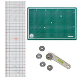 Isomars A3 Self-Healing Cutting Mat with 24 Inch Quilting Ruler & Rotary Cutter Set | Fabric Cutting Kit for Sewing, Tailoring, Quilting, Patchwork, Fashion Designing & Crafts
