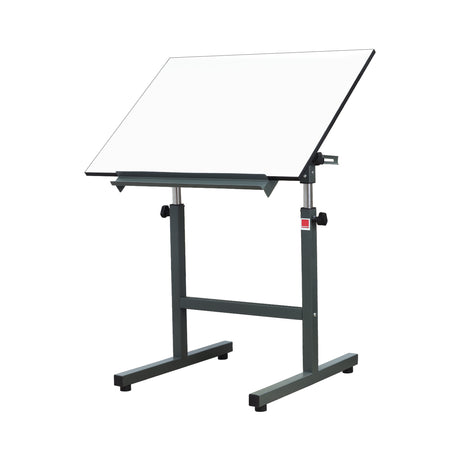 Isomars Scholar Drawing Table Stand With A1 Double-Sided Laminated Drawing Board | Height Adjustable 34.5–47 Inches | 0–180° Tilting Drafting Table for Artists, Architects & Designers(Green) - Isomars