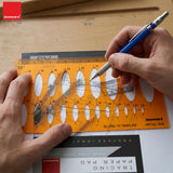 Isomars 15 Degrees Ellipse Ellipses Shapes Figure Symbols Drafting Drawing Template Stencil (15°)