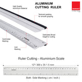 Isomars A3 Self-Healing Cutting Mat with 12 Inch Aluminium Scale & Jumbo Paper Cutter | Precision Cutting Kit for Paper Craft, Artwork, Office, School & DIY Projects