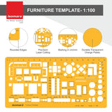 Isomars Architect Templates | Drawing Drafting Template | 1:50 | 1:100 | 1:200 | for Architecture, Furniture, House Planning | Hoise Blueprint & Mapping | Interior Designing
