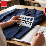 Isomars Button Measuring Scale – Acrylic Button Size Gauge with CM/MM Markings for Tailoring, Fashion Designing & Garment Measurement