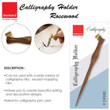 Isomars Calligraphy Holder For Copperplate Calligraphy Rose Wood with Brass Flange