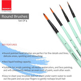 Isomars Compact Artist Detail Brush Kit with Wooden Handles