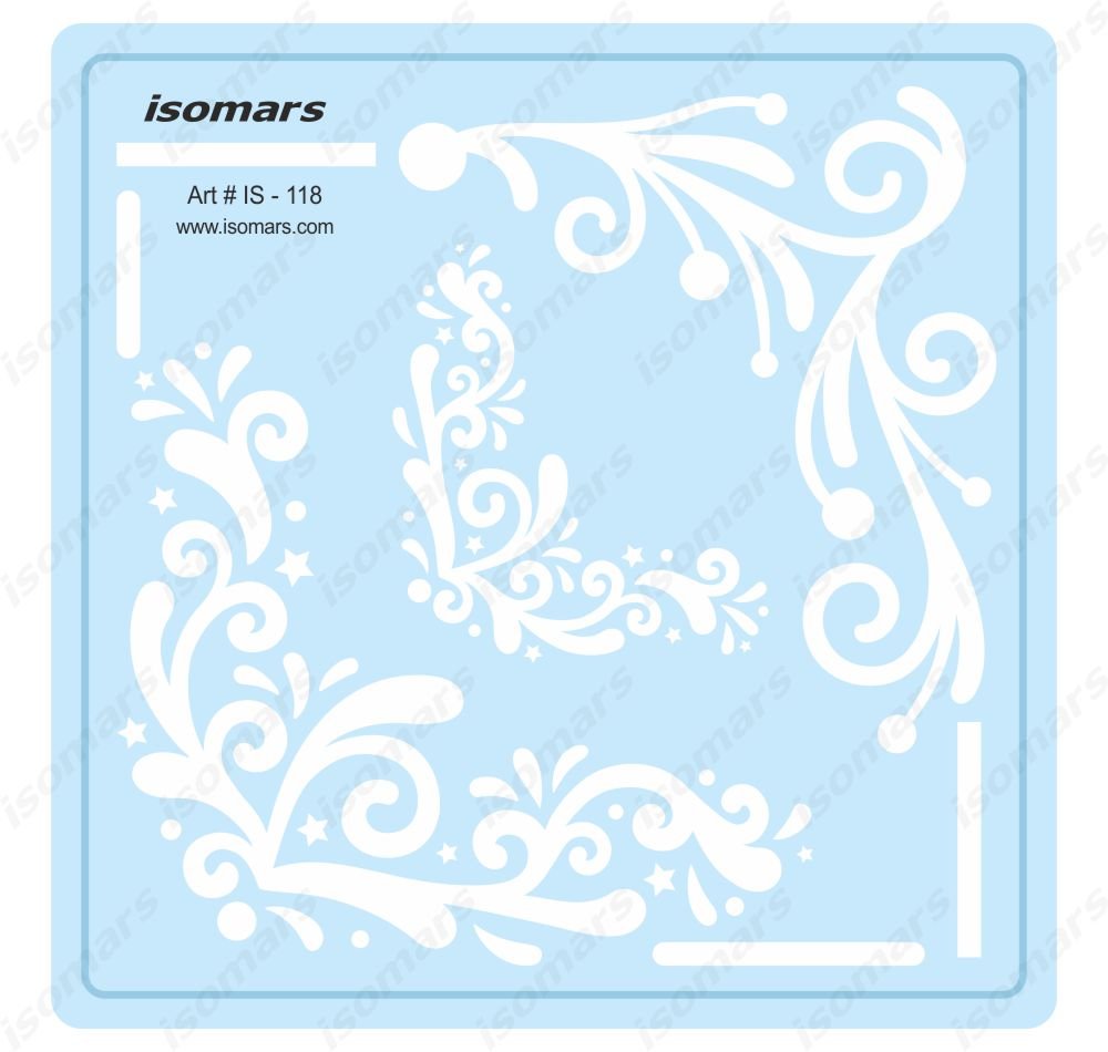 Isomars Decorative Swirl Designing Template for Art and Craft Projects