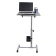 Isomars Engineered Wood Standing Table Adjustable Laptop Study Desk Grey