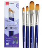 Isomars Estudio Filbert Paint Brush Set of 4 Professional Synthetic Long Handle Artist Brushes