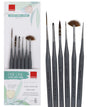 Isomars Fineline Art Brush Set of 6 for Watercolor Acrylic and Gouache Painting