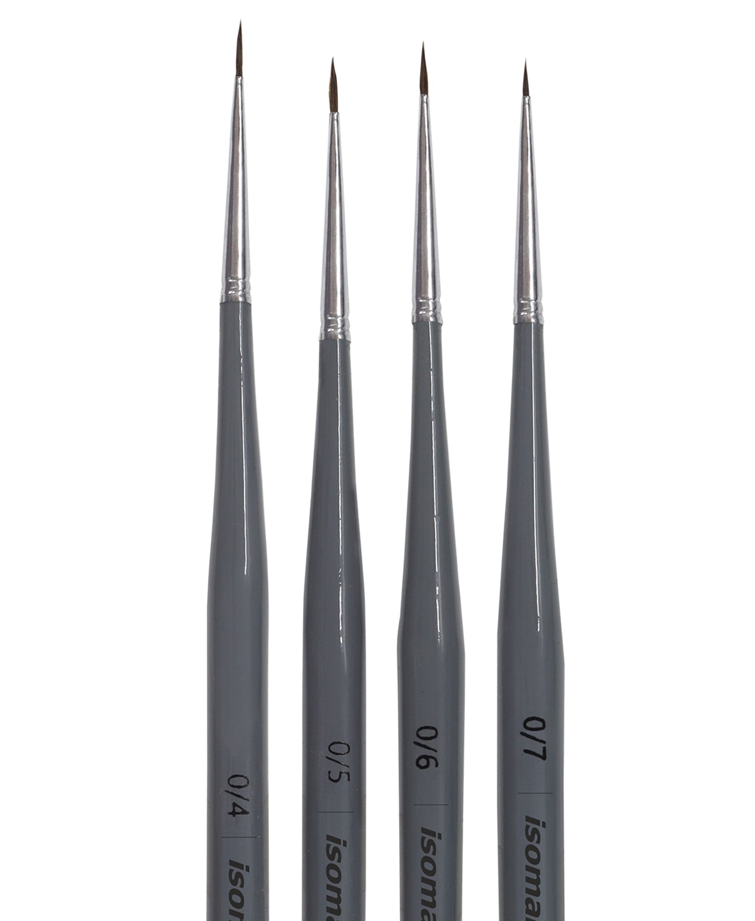 Isomars Fineline Micro Spotter Brush Set Of 4 For Miniature Art And Fine Detailing