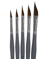 Isomars Fineline Petal Brush Set Of 5 For Floral Watercolor And Acrylic Painting