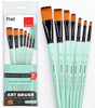 Isomars Flat Paint Brush Set of 7 Professional Synthetic Artist Brushes