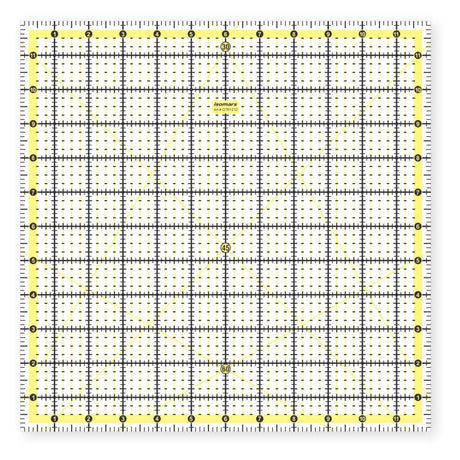 Isomars Garment Quilting Ruler 12 x 12 Inch Clear Acrylic Sewing Scale