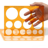 Isomars Giant Circles Drawing Template, Large Circle Stencil for Engineering & Drafting, Precise Geometry Tool for Architects, Designers & Students, Transparent Plastic, Multiple Sizes