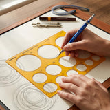 Isomars Giant Circles Drawing Template, Large Circle Stencil for Engineering & Drafting, Precise Geometry Tool for Architects, Designers & Students, Transparent Plastic, Multiple Sizes
