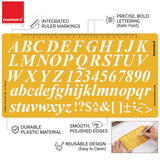 Isomars Letter Stencil Combo Set – Italic & Standard Alphabet Templates with Uppercase, Lowercase, Numbers & Symbols, Reusable Drawing, Craft, Sign Making & DIY Lettering Stencils