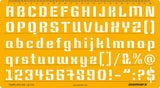 Isomars Lettering Stencil 110 with Uppercase Lowercase and Number Characters