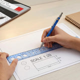 Isomars Lettering Stencil Set of 5, Reusable Alphabet & Number Templates with 4 Letter Stencils and 12 Inch Ruler, Uppercase, Lowercase, Symbols in 8mm, 10mm, 20mm & 30mm for Sign Making, DIY Crafts & School Projects