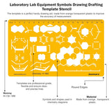 Isomars Organic Chemistry Drawing Template Stencil, Molecular Structure & Chemical Bond Diagram Tool with Benzene Rings, Hexagons, Reaction Symbols and cm/mm Ruler for Students, Chemistry Practicals & Scientific Drafting