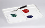 Isomars Peel Off Colour Palette with Free Painting Knife | Plastic Paint Mixing Tray for Acrylic, Oil & Watercolor Painting | Reusable Non-Stick Artist Palette – 35 x 23 cm