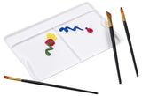 Isomars Peel Off Colour Palette with Free Painting Knife | Plastic Paint Mixing Tray for Acrylic, Oil & Watercolor Painting | Reusable Non-Stick Artist Palette – 35 x 23 cm