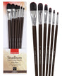 Isomars Professional Filbert Paint Brush Set Of 6 For Acrylic And Watercolor Painting