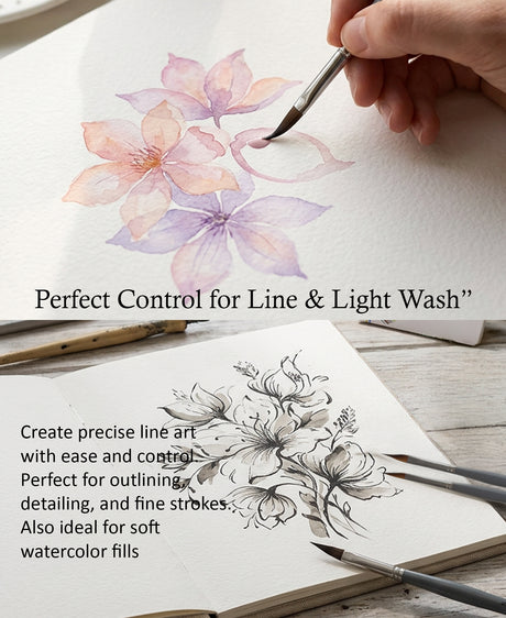 Isomars Professional Petal Brushes For Watercolor Acrylic And Creative Artwork