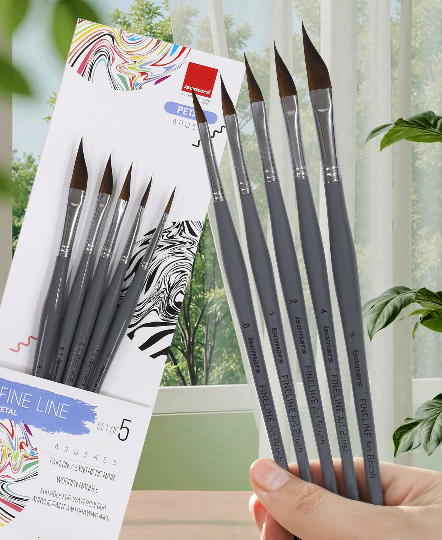 Isomars Professional Petal Brushes For Watercolor Acrylic And Creative Artwork