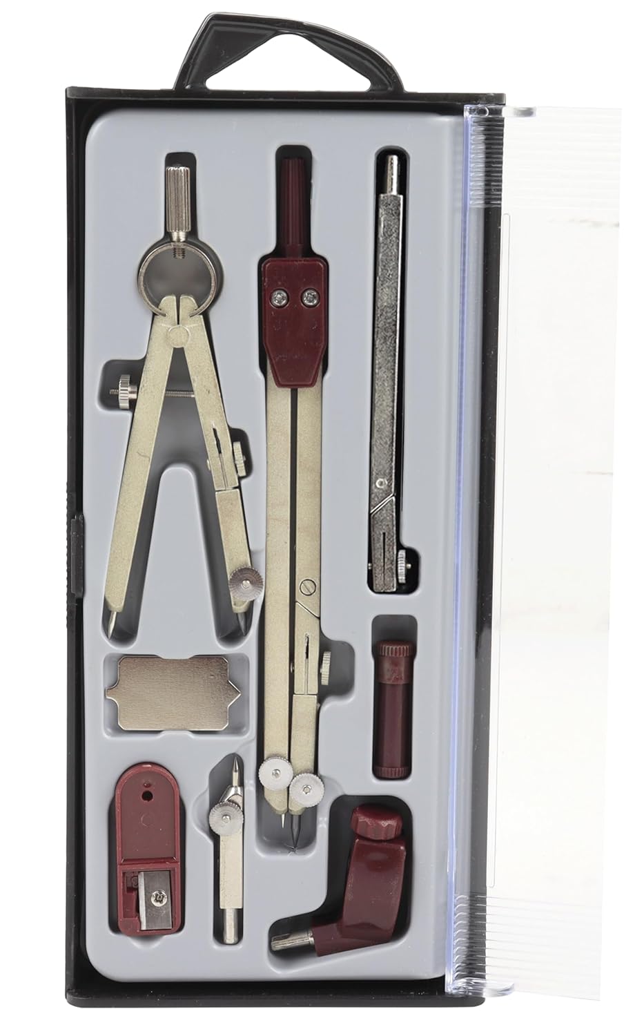Isomars Professional Technical Drawing Drafting Compass Set of 8 Precision Geometry Kit