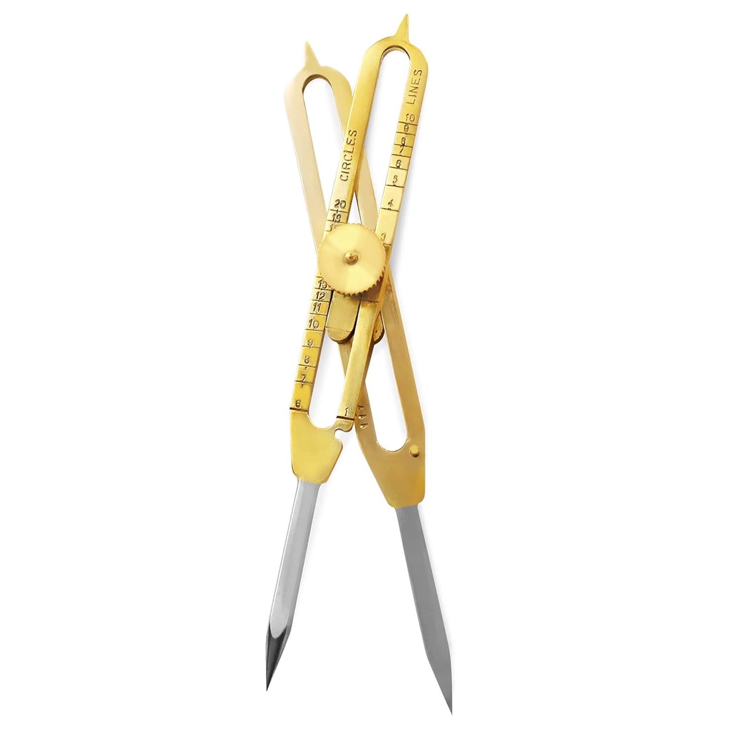 Isomars Proportional Divider Brass 9 Inch with Stainless Steel Precision Points