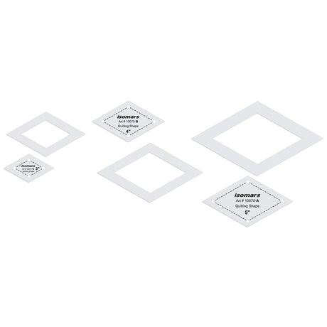 Isomars Quilting Patchwork Shape Scale Set of 3 Article 14 Transparent Templates