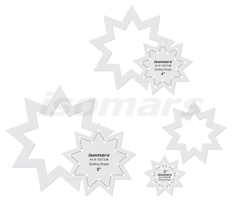 Isomars Quilting Patchwork Shape Scale Template Set of 3 Beginner Quilting Rulers